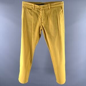 JIL SANDER Size 33 Yellow Cotton Denim Pants